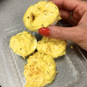 Gluten-free deviled eggs from Blue Smoke